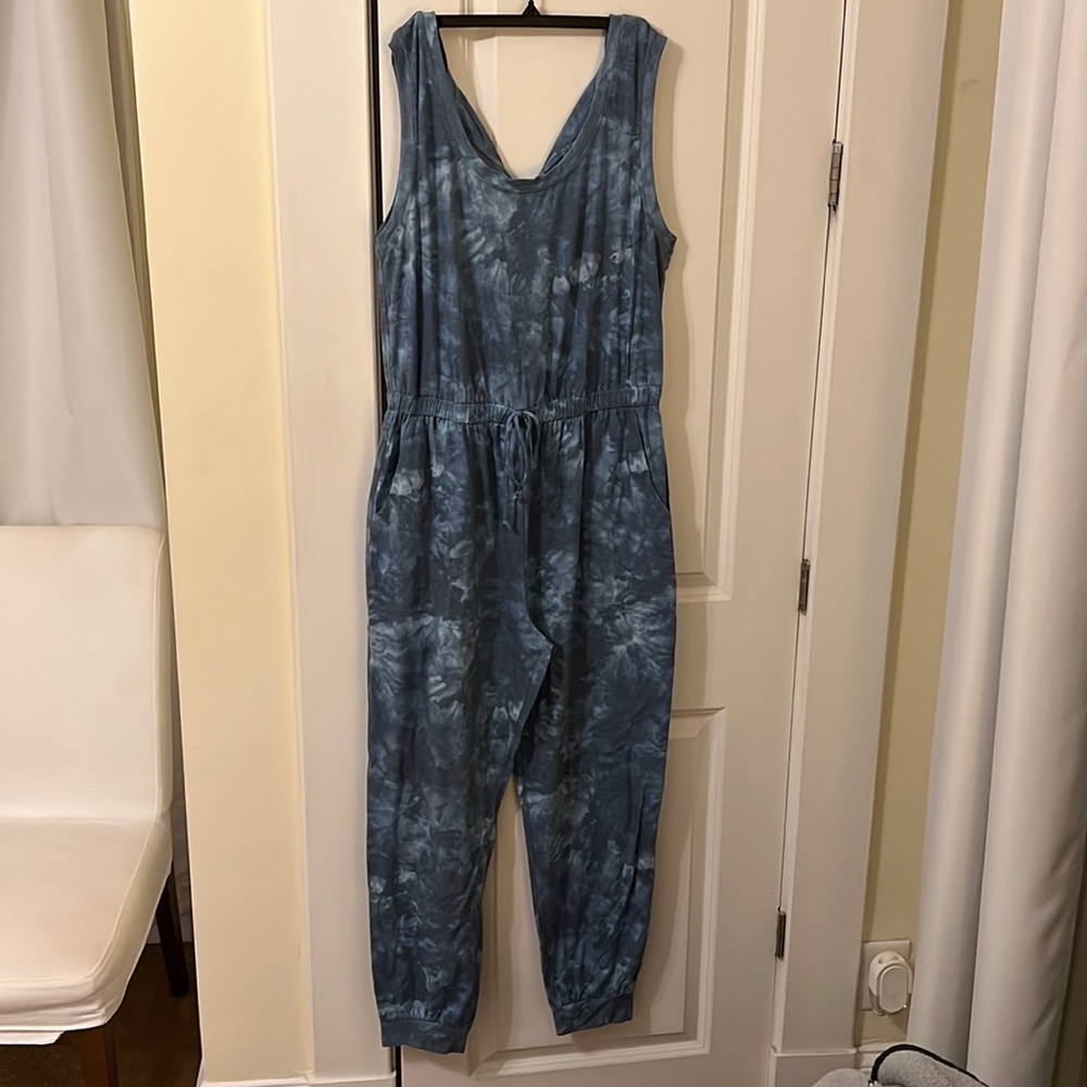 Blue tie-dye COMFY romper, size XL